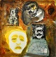 Degett, Karen 
(1954 - 2011) 
Danmark, 
Komposition med 
masker