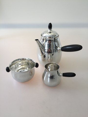 Georg Jensen Sterling Sølv Kaffekande, sukkerskål og flødekande No 80