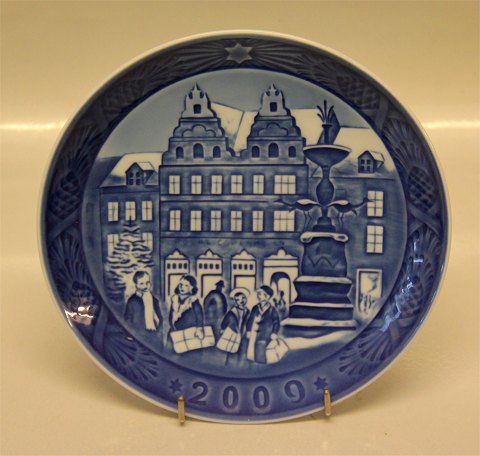 Royal Copenhagen Christmas plate 2009 Chistmas at Amagertorv