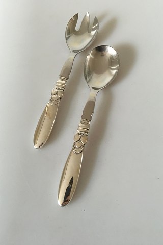 Georg Jensen Sterling Sølv Kaktus Salat Sæt No 133