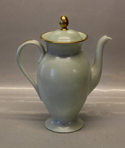 Empress Lyngby Porcelain Denmark KPM Empress Mocha Coffee pot 21 cm light green