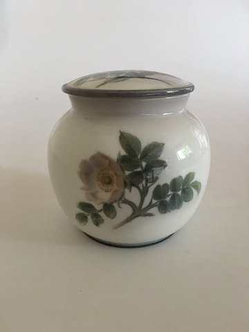 Bing & Grondahl Lidded Vase No. 367/445 with Rose Motif by Clara Nielsen