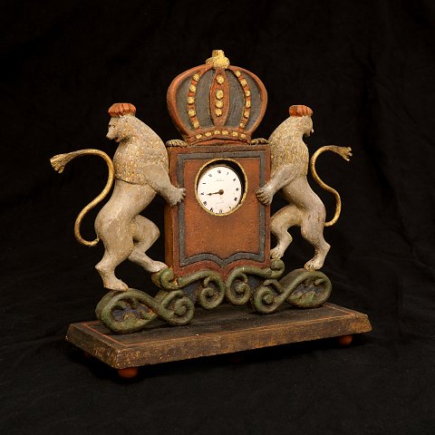 Pocket Watch stand. Denmark circa 1750. H: 29cm. 
W: 31cm