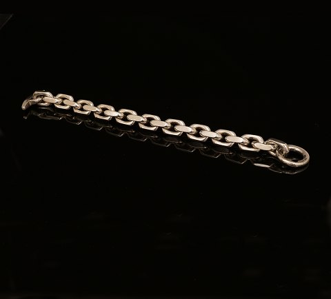 Hans Hansen: Anker Armband, Sterlingsilber. L: 
22,5cm. G: 135gr