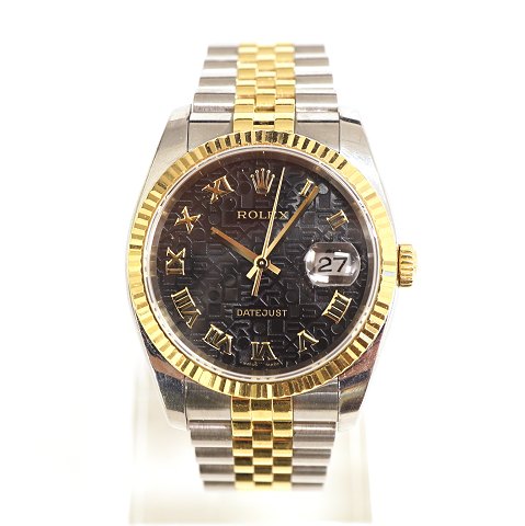 Rolex Datejust, G/S. Sold 24.05.06. Box and 
papers. D: 36mm