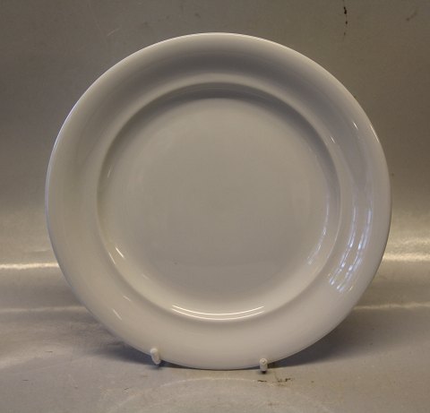 627 Flad tallerken 27 cm, glat Royal Copenhagen hvid Magnolia uden relief