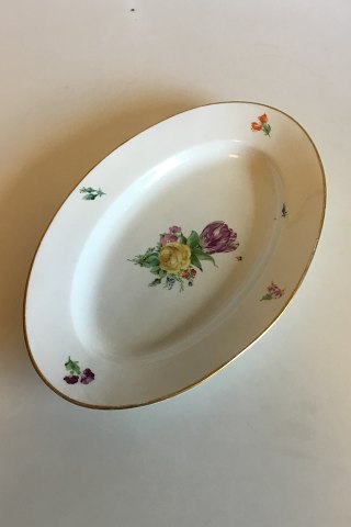 Royal Copenhagen Saksisk Blomst Ovalt fad No 493/9037