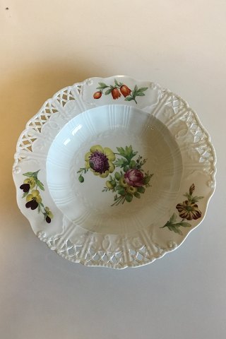 Royal Copenhagen Saxon Flower Deep Plate Premium model with pierced border