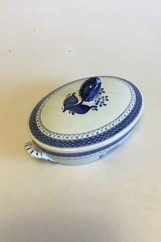 Royal Copenhagen Blue Tranquebar Oval Lidded Bowl No 921