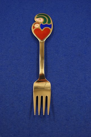 Michelsen Christmas fork 1968 of Danish gilt sterling silver