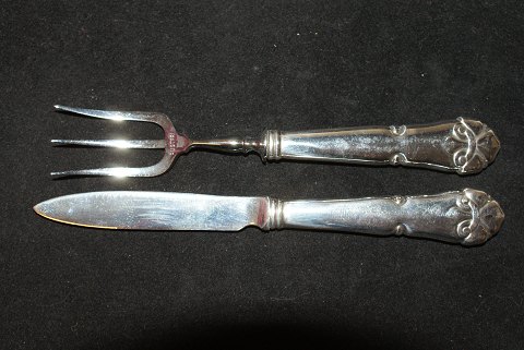 Fruit / Dessert cutlery French lily SilverKnife Length 17 cm.Fork Length 16 cm.