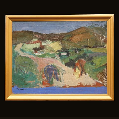 Niels Lergaard, 1893-1982, oil on canvas. Signed. 
Visible size: 75x94cm. With frame: 88x107cm