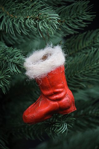 dobbelt Evne jord K&Co - Gammel julenisse med skæg , filt tøj og ansigt og træsko i bemalet  ler...