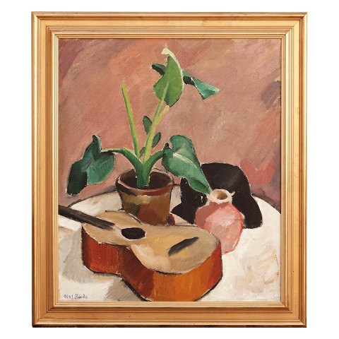 Olaf Rude, 1886-1957, oil on canvas. Stillife. 
Signed. Visible size: 78x65cm. With frame: 95x81cm