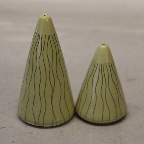 Mandalay Salt ca 7.5 cm &  Pepper ca 10.5 cm  Danish Retro tableware from 
Kronjyden Randers