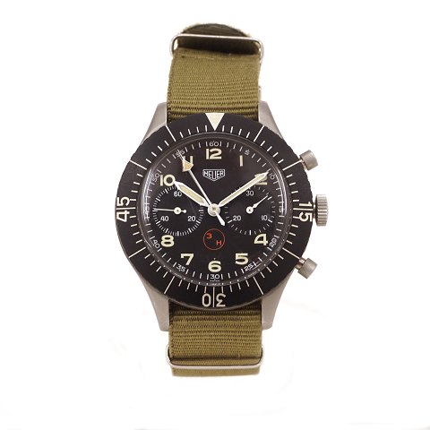 Heuer Bundeswehr 1550 SG 3H/T. Hergestellt um 
1970.
Guter Zustand. D: 43mm