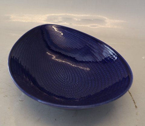 Blaa Eld Blue Fire 541 Bowl 5 x 25 x 17.5 cm Roerstrand Sweden by Hertha 
Bengtsson