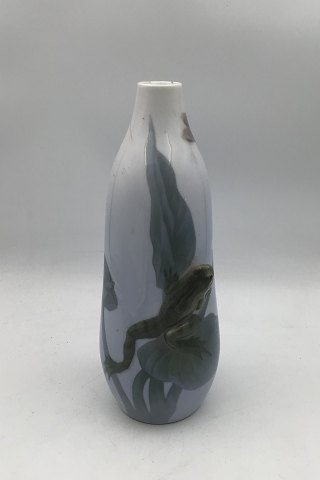 Royal Copenhagen Art Nouveau Vase with Frog and Dragonfly No 465 / 250