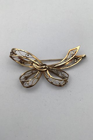 Dansk 14 K Guldbroche