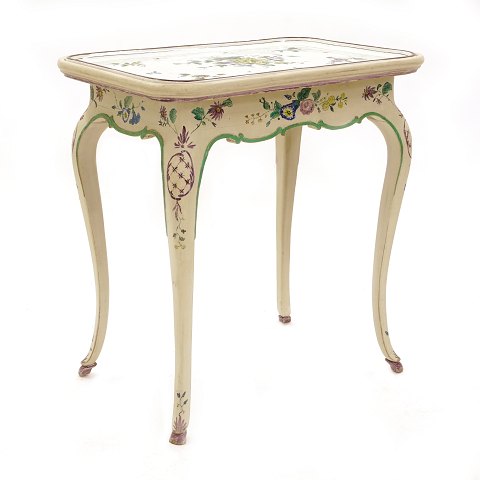 Swedish faience tray top table Stralsund circa 
1770. H: 75cm. Top: 72x49cm