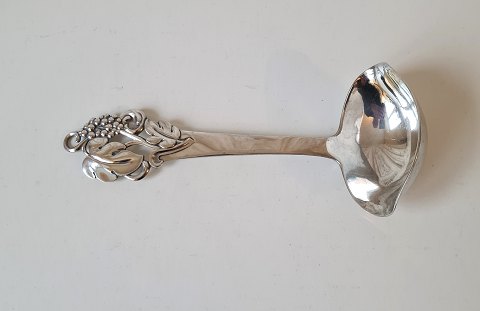 Sauce spoon in silver beautifully decorated with vine leaves and bunch of grapes from 1937