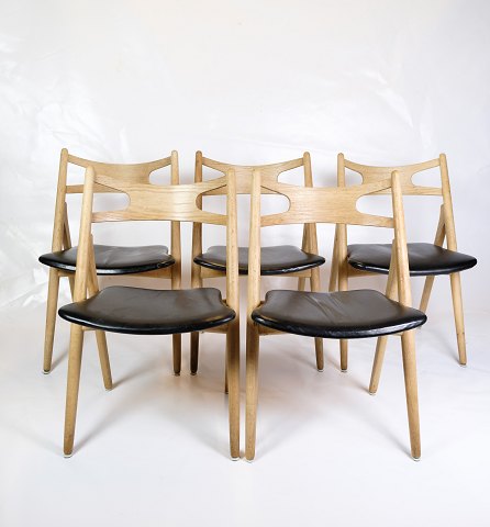 Sæt af 5 spisestuestole - CH29P - Hans J. Wegner - Carl Hansen & Søn
Flot stand
