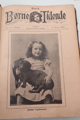 Danske Børne TidendeRedigeret af lærer S. Gundesen1905 + 1906Der er således bøger 2 Børnenes TidendeLehmann & StageIndbundetSideantal 400In a good condition