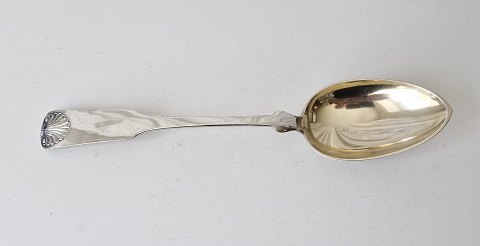 Mussel large serving spoon in silver from 1908