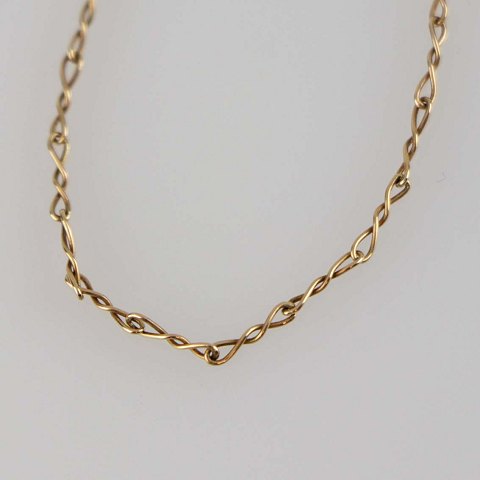 Lang halskæde 14K guld62 cm