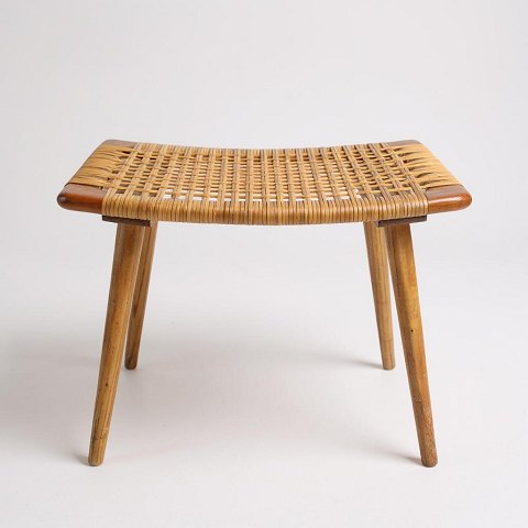 Stool - Teak - Sage Wicker - Danish Design - 1960s