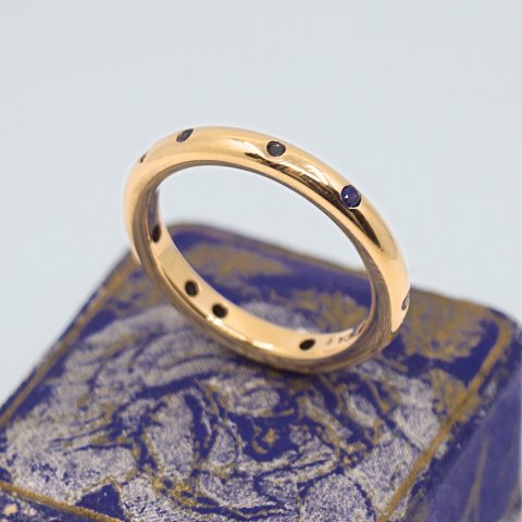 C. Antonsen; Ring in 14k gold set with sapphires