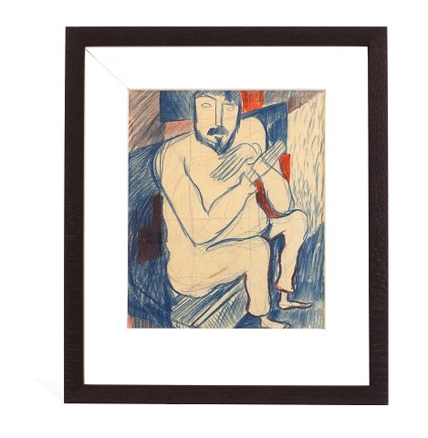 Eugène de Sala, 1899-1987, drawing. Signed. 
Visible size: 20x16,5cm. With frame: 32x27cm