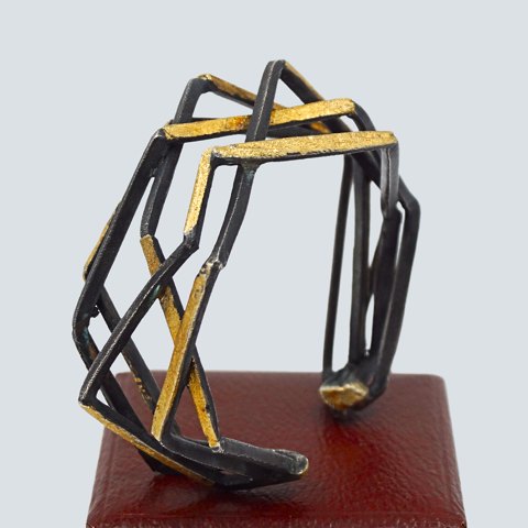 Anette Kræn; Silver bangle partially gold-plated