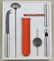 Arne Jacobsen, Stelton, bar set in stainless steel.