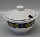 171 Bowl with lid (1737171)  11.5 x 16.5 cm Royal Copenhagen Faience Blue 
Pheasant Chr. Joachim Aluminia
