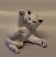 Royal Copenhagen figurine 
302 RC Kitten lying  AT  7.5 x 7.5 cm 1993  white