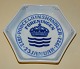 Kgl. erindringskplatte eller skål fra 1922 Porcelainshandler foreningen 1872 - 1922