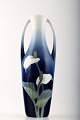 Royal Copenhagen Art Nouveau vase, decorated with flowers.