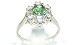 White Gold Ring with Emerald and Diamonds, 14 Carat
Size 55