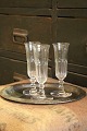 Gamle fransk champagne fløjte i krystalglas.