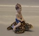 Royal Copenhagen  1242748 RC Frederik on a turtle 2003 The Millenium Collection 
(15600) 10.5 x 9.5 cm
