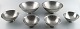 Just Andersen art deco 6 pewter bowls.