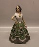 Rare Green Dahl Jensen Porcelain 1124 Spanish Lady (DJ) 25 cm Tango Dancer from 
Spain