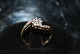 Gold ring with diamonds, 9 Karat 
Size: 55