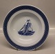 0947-46 Soup rim plates 23 cm  Aluminia Faience Tranquebar Navy # 46