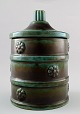 Anna-Lisa Thomson for Upsala-Ekeby Art deco ceramic lidded jar.
