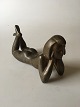 Johannes Hedegaard Bronze Figurine af Liggende Kvinde