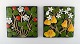 LISA LARSON (1931 -) for Gustavsberg, 2 wall tiles, stoneware, retro.
Strawberries and pears.