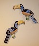 Aluminia Copenhagen Faience wall hanging Toucans sculptures by Jeanne Grut