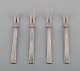 Georg Jensen Sterling Silver Bernadotte. A set of 4 herring forks.
